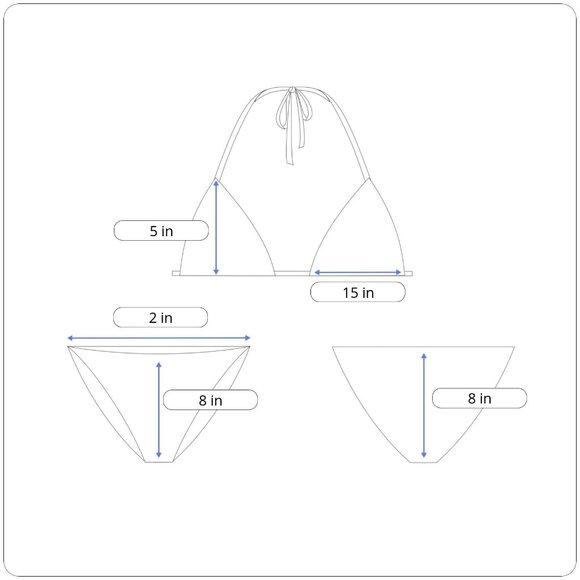 Women’s Black and Tricolor Bikini 2 Piece Set Sz L - NWOT - Picture 9 of 9